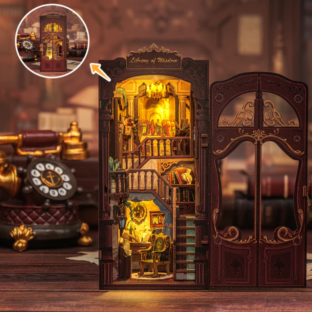 DIY Book Nook - Library Of Wisdom | Cutebee – LED osvětlení po setmění
