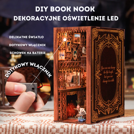 DIY Book Nook Vánoční sada - Věčné knihkupectví | Cutebee Miniaturní domeček