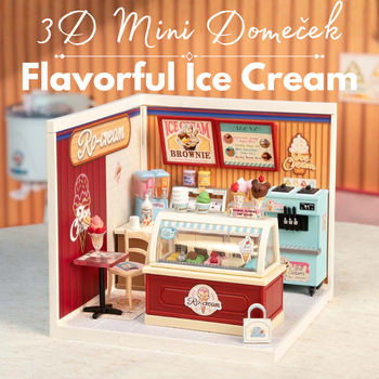 Mini 3D dům - Flavorful Ice Cream | Rolife