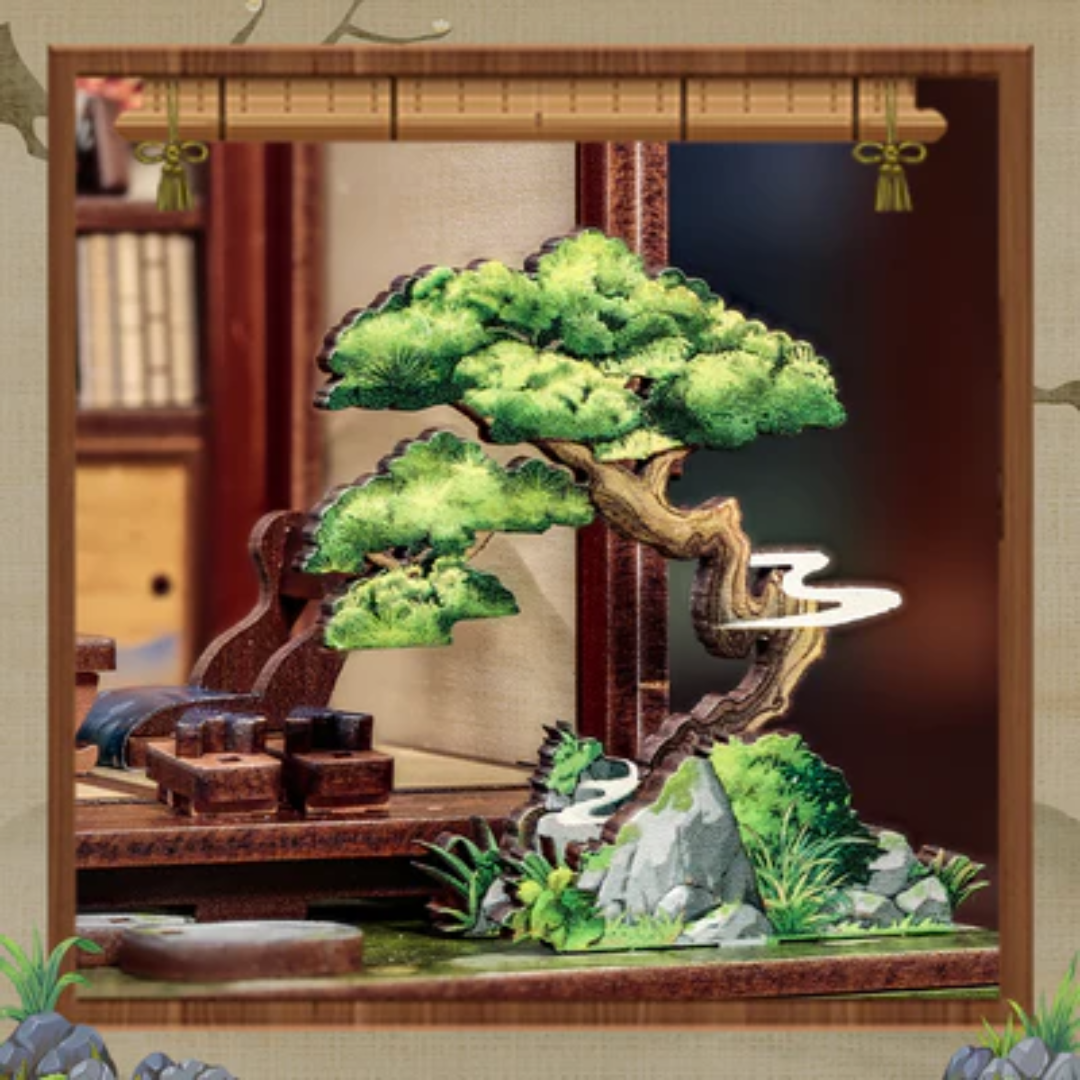 Tatami a drobné rekvizity – DIY Book Nook - Kirishima Cha-an Cutebee Puzzle 3D
