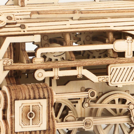 Dřevěná stavebnice Puzzle 3D - Parní lokomotiva a Rolife