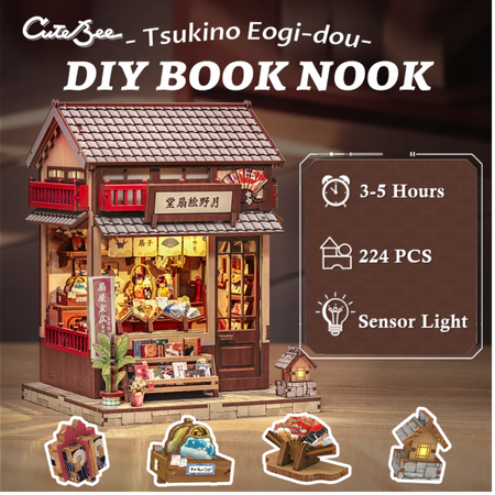 DIY Book Nook - Tsukino Eogi-dou | Cutebee