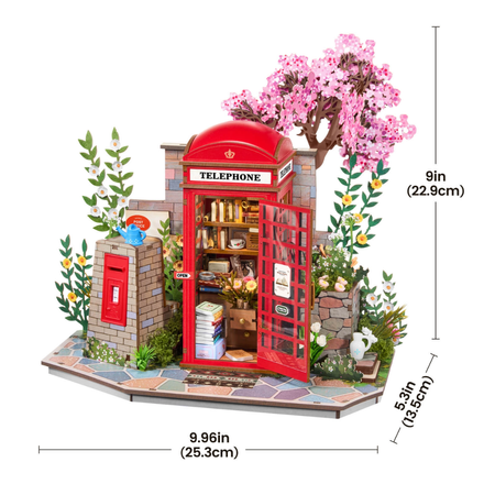Dřevěná sada puzzle 3D - Blossom Book Booth | Rolife