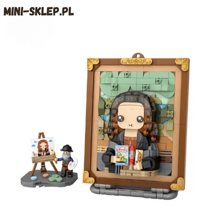 DIY Mini bloky 3D obraz - Mona Lisa