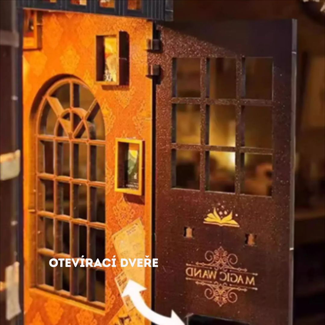 Kouzlo mezi knihami – DIY Book Nook - Magic Wand Shop puzzle 3D