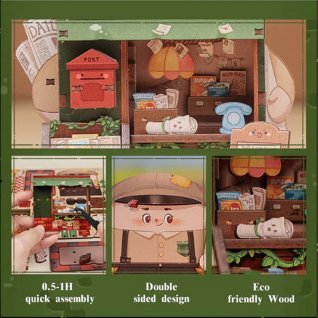 Dřevěný set Puzzle 3D - Stojan na novinky