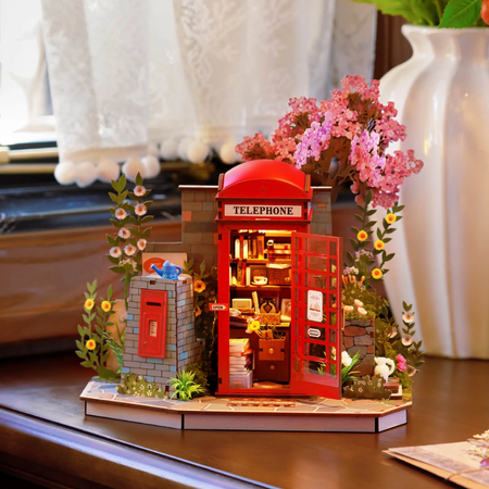 Dřevěná sada puzzle 3D - Blossom Book Booth | Rolife