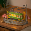 Sakura Journey – 3D puzzle Robotime, tramvaj mezi rozkvetlými třešněmi (223 dílků)