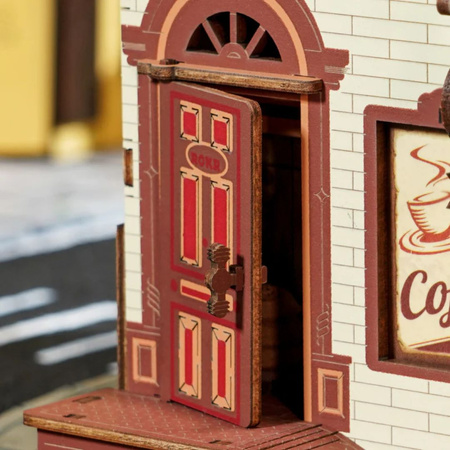 Dream Coffee Factory – 3D puzzle Rolife, kavárna s LED (593 dílků)