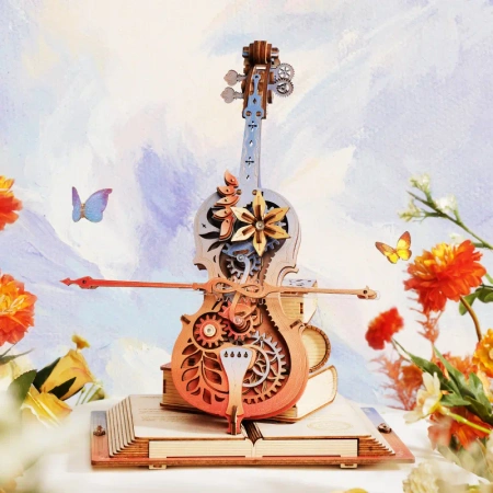 Dřevěná sada Puzzle 3D - Cello | ROKR