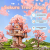Puzzle 3D dům na stromě - Sakura Tree House | Model DIY Rolife Robotime