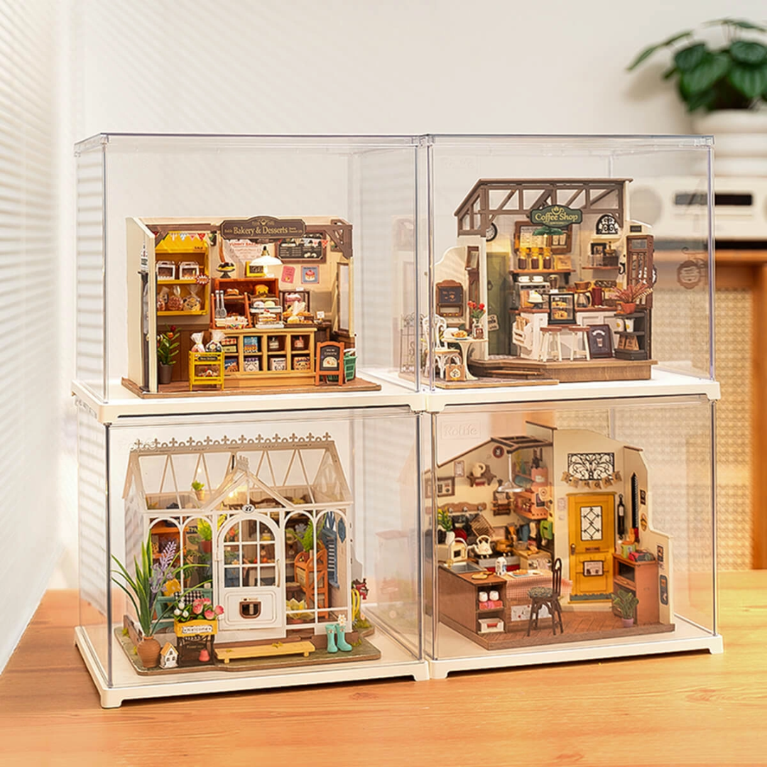Rolife Miniature House Display Box pro vystavení miniaturních domečků
