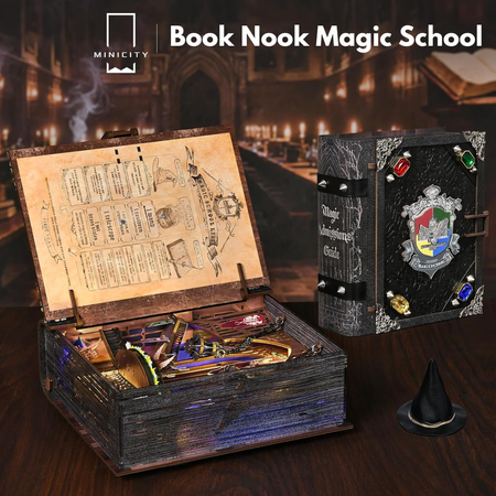 DIY Book Nook Magic School