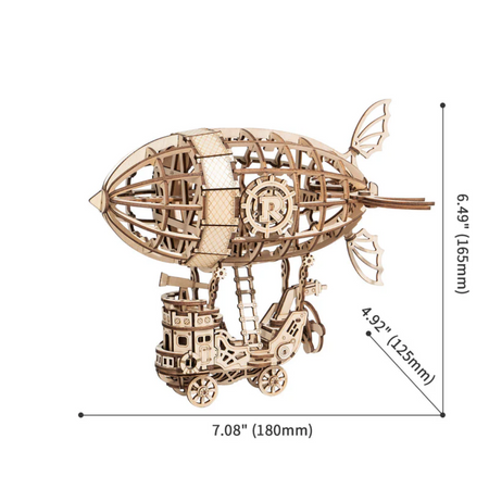 Dřevěná sada Puzzle 3D - Vzducholoď II | | Dřevěná sada 3D - Vzducholoď II | Dřevěná sada Robotime