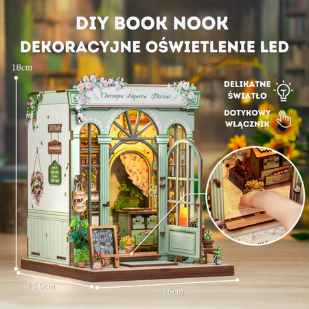 Vánoční sada Book Nook - Champs-Elysees květinářství | Cutebee