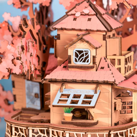 Puzzle 3D dům na stromě - Sakura Tree House | Model DIY Rolife Robotime
