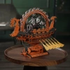 Dřevěná sada Puzzle 3D - Vikingská loď | ROKR dřevěné puzzle dárek