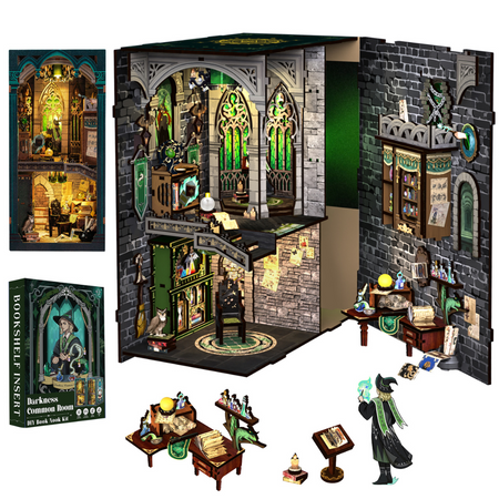 Vánoční sada Book Nook - Čarodějnický pokoj | Zmijozelský dům DIY 3D