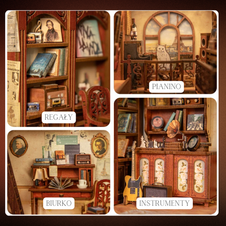 DIY Book Nook Vánoční sada - Secret Rhythm | Cutebee Miniaturní domeček