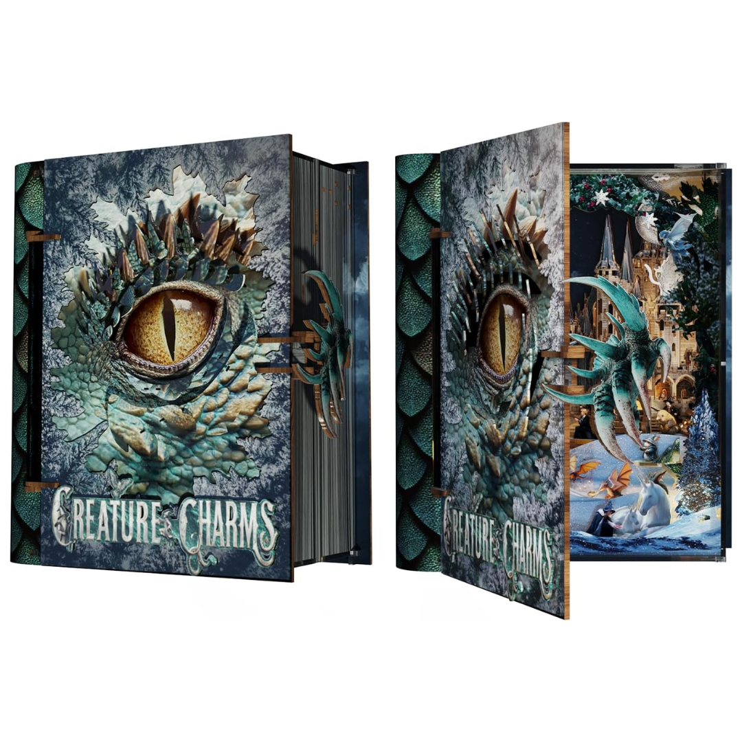 Hodiny ve vašem tempu – Creature Charms – DIY Book Nook Minicity | 3D puzzle Dárek