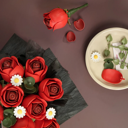 Puzzle 3D – Red Rose Bouquet | ROKR