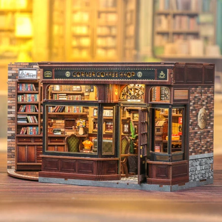DIY miniaturální domeček - Corner Coffee Shop | The Miniature House Cutebee
