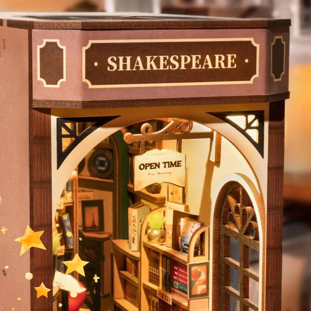 DIY Book Nook - Shakespeare Bookstore | Rolife – LED osvětlení po setmění