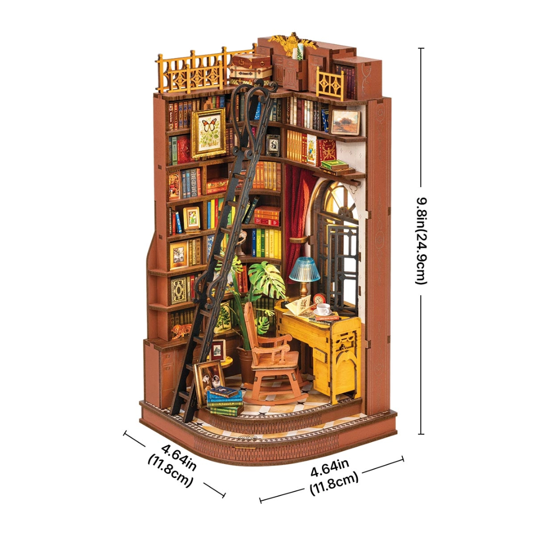 DIY Book Nook - Studie Silent Corner I Rolife – rozměry modelu