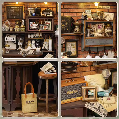 DIY Domeček miniatur - Magic Coffee Shop | Domeček miniatur Cutebee
