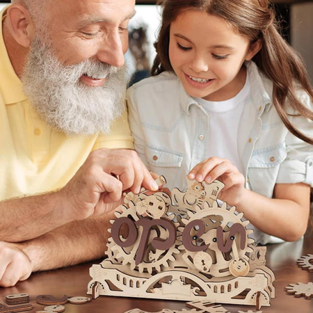 Dřevěná sada Puzzle 3D - otevřená/zavřená | ROKR