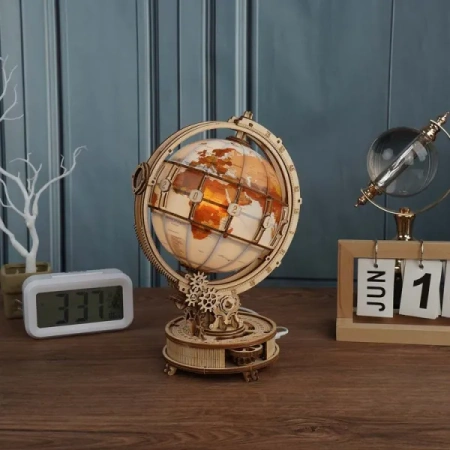Dřevěná sada Puzzle 3D - Zeměkoule | ROKR dárkové dřevěné puzzle