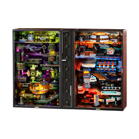 Mars Outpost Marble Run – 3D puzzle ROKR, cyberpunk s LED (194 díly)