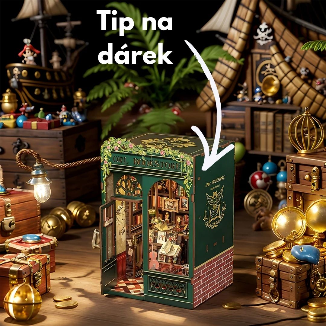 DIY Book Nook - Owl Bookstore | Miniaturní dům Cutebee – nápad na dárek