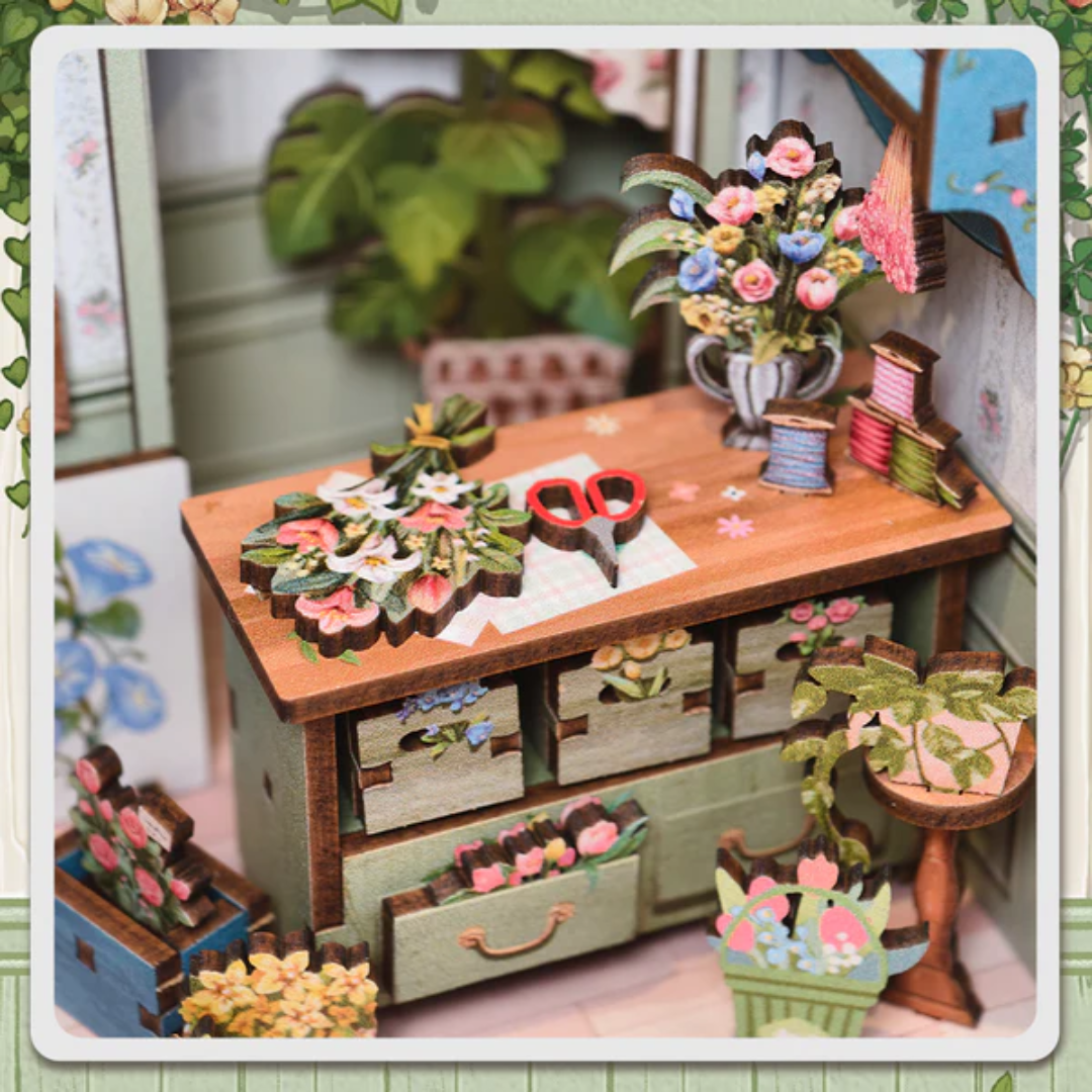 Dvířka proti prachu – DIY Book Nook - Champs-Élysées Florist | Cutebee