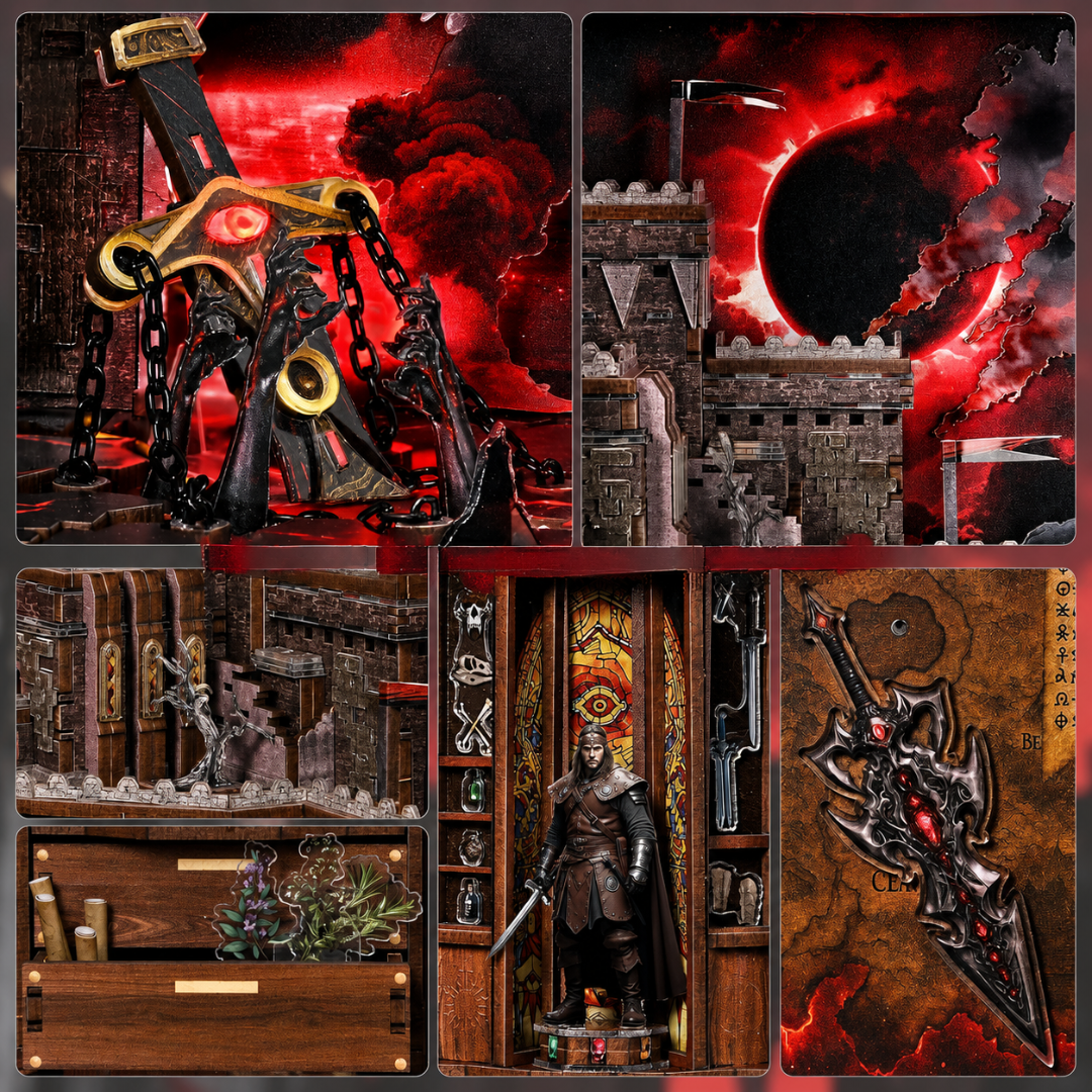 Hrad v plamenech – Sword of Fire – DIY Book Nook Minicity | 3D puzzle Dárek