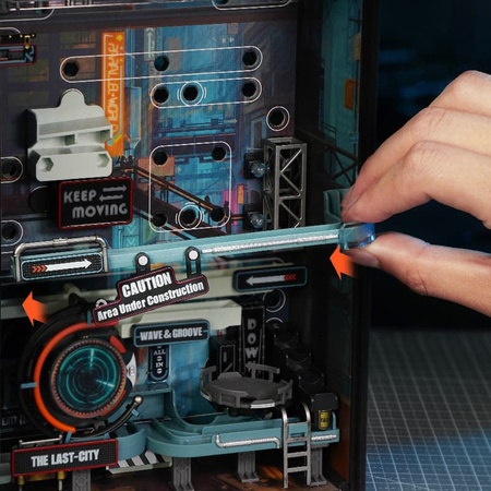 Puzzle 3D kuličková dráha - Poslední město | Mechanická kuličková dráha Robotime ROKR