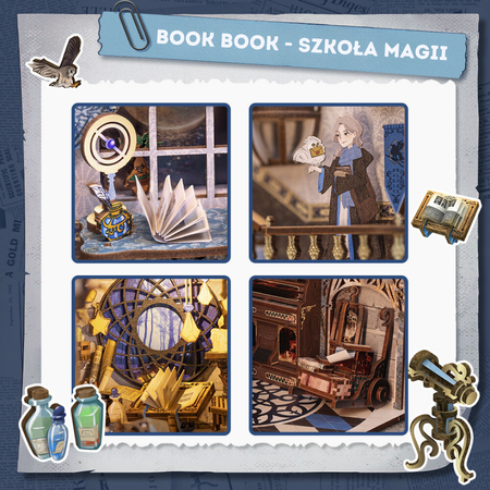 DIY Book Nook Vánoční sada - Škola kouzel Cutebee