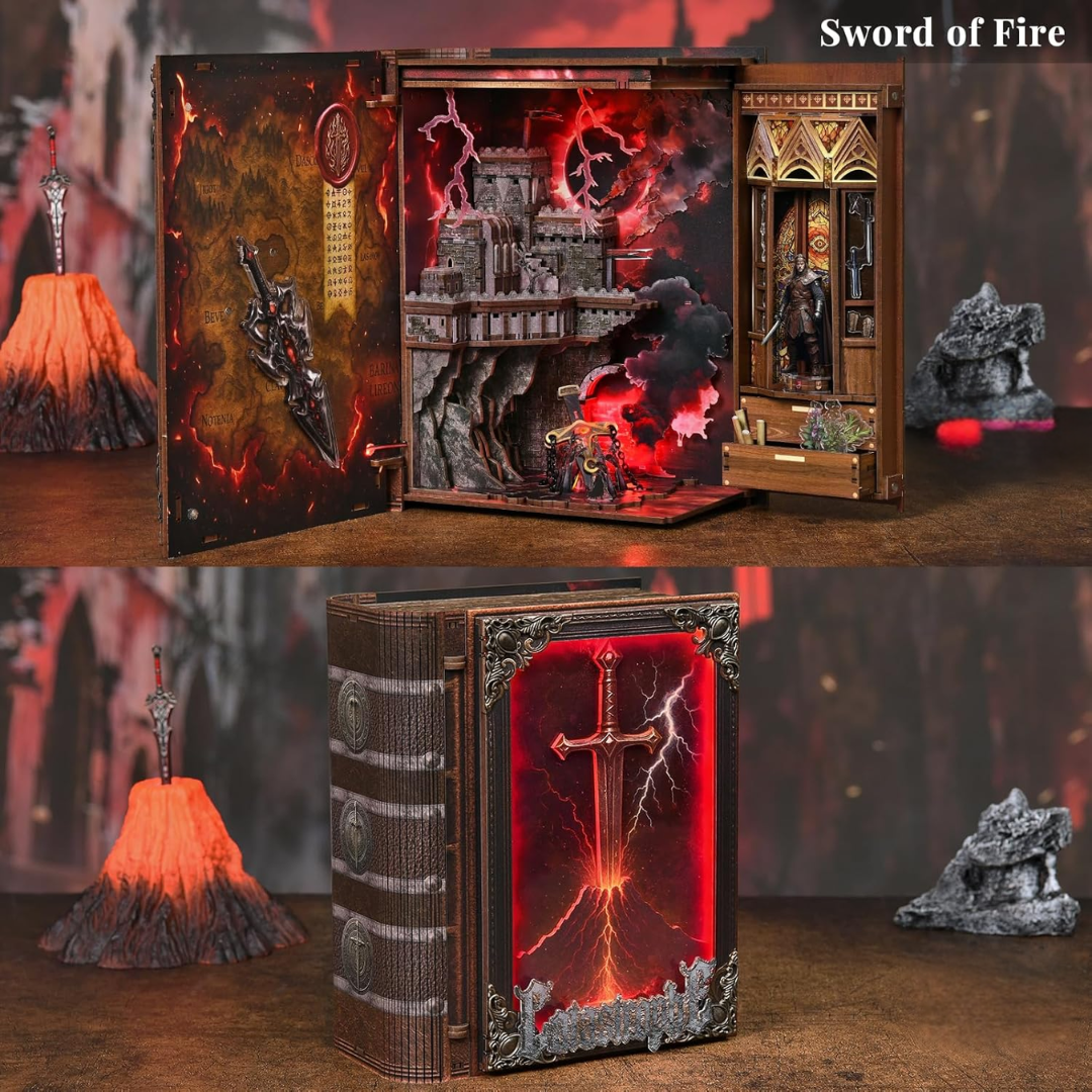 Sword of Fire – DIY Book Nook Minicity | 3D puzzle Dárek – nápad na dárek