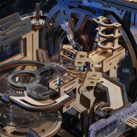 Dřevěná bublinková dráha Puzzle 3D - Marble Spaceport | Robotime