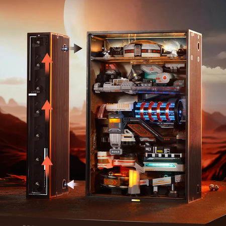 Mars Outpost Marble Run – 3D puzzle ROKR, cyberpunk s LED (194 díly)