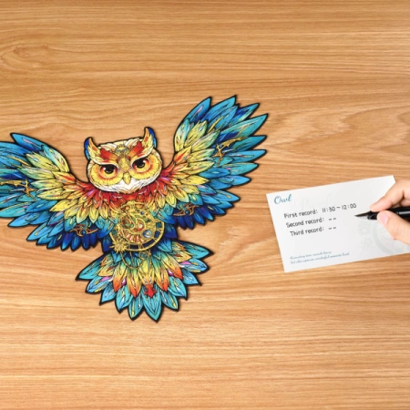 Dřevěné Puzzle - Sova | ROWOOD Rolife