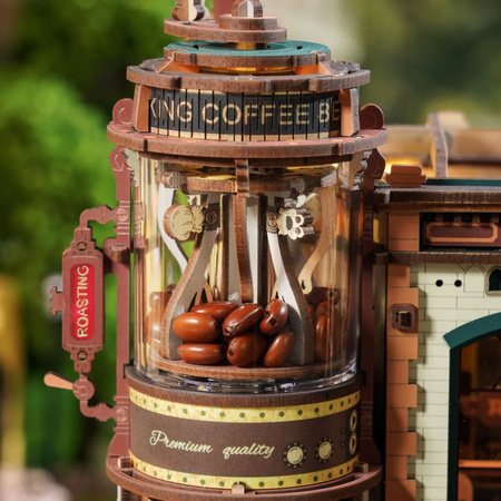 Dream Coffee Factory – 3D puzzle Rolife, kavárna s LED (593 dílků)
