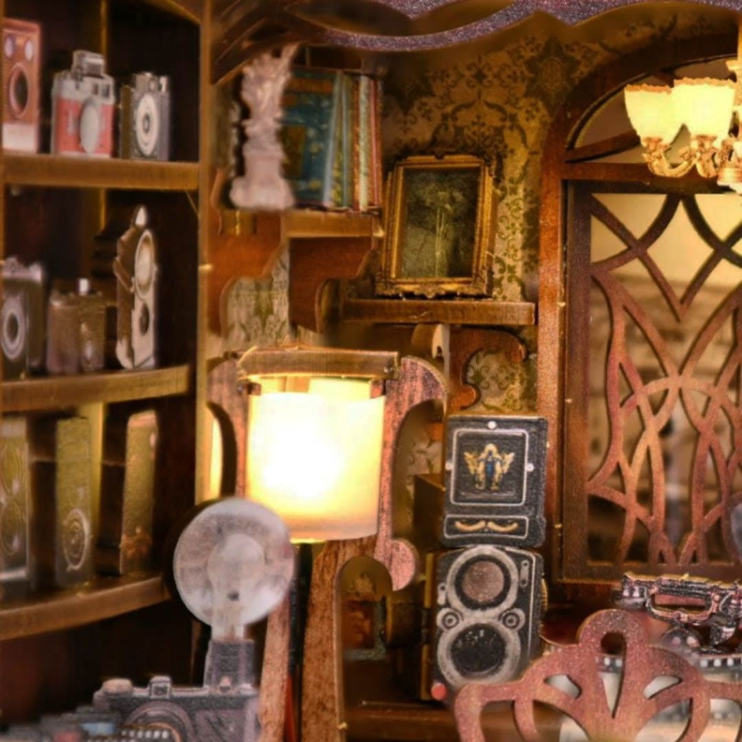 DIY Book Nook - Fotostudio – LED osvětlení po setmění