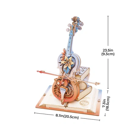Dřevěná sada Puzzle 3D - Cello | ROKR