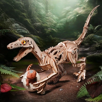 Dřevěná sada Puzzle 3D - Velociraptor | Rokr gift dřevěné puzzle