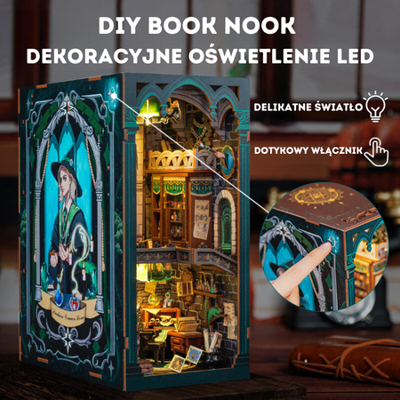 Vánoční sada Book Nook - Čarodějnický pokoj | Zmijozelský dům DIY 3D