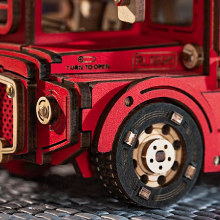Dřevěná sada Puzzle 3D - London Tour Bus | Robotime