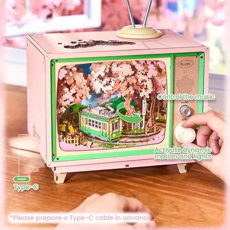 Dřevěná sada Puzzle 3D - Sakura Dream Tour | Rolife