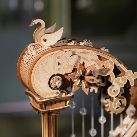 Magic Harp – 3D puzzle ROKR, hrací skříňka s labutí