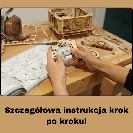 Dřevěná sada Puzzle 3d - Gramofon | Robotime